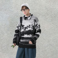 OEIN Men Hip Hop Sweater  Autumn Casual Loose Knitted Pullover Winter Knitted Mens Patchwork Sweater Couple Unisex Design