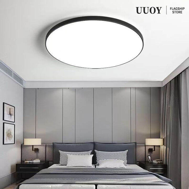 UUOY Ceiling Light for Room Flush Mount Ceiling Lamp Modern Flat Black