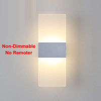 110220V Acrylic Metal Modern Sconce Wall Lights Dimmable Wall Sconce Bedroom Light White Black Wall Light Lamp Lampara De Pared