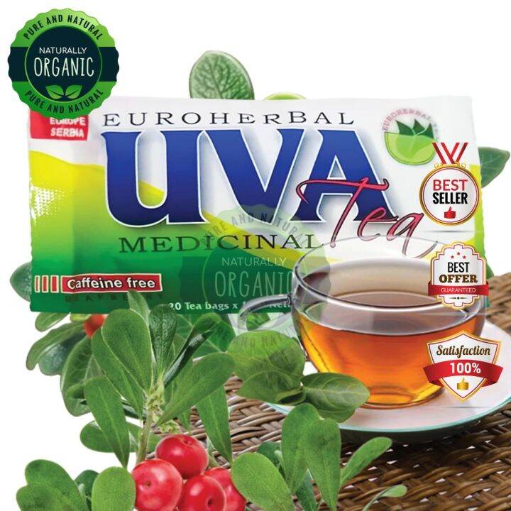 UVA Tea Euroherbal Medicinal Tea Organic (1 Box) For Arthritis, Gout