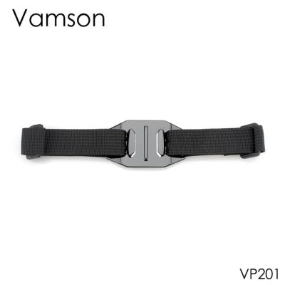 Vamson หัวสายรัดหมวกนิรภัยอุปกรณ์เสริม Gopro อะแดปเตอร์ยึดสายพานระบายอากาศปรับได้สำหรับ Xiaomi Yi 4K สำหรับ Sjcam Vp201a Sj4000