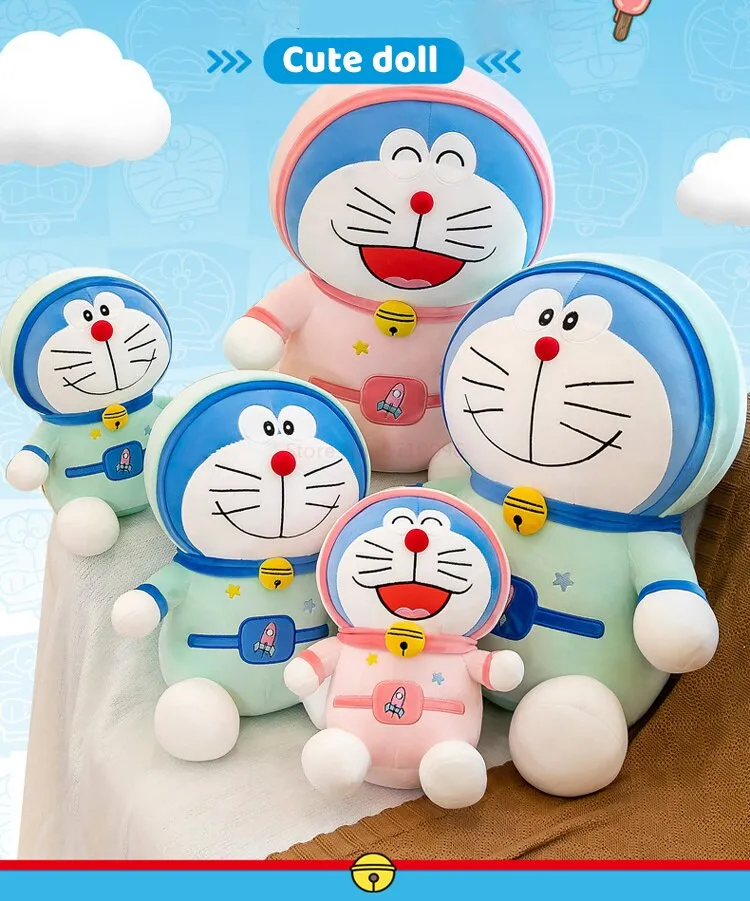 30-55cm Kawaii Doraemon Stuffed Plush Toy Soft Animal Plush Doll ...