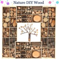 Kids DIY Nature Wood Art &amp; Craft Toys Creative Original Handmade Wooden Block Twig Drawing On Wood Educational Toys For Children