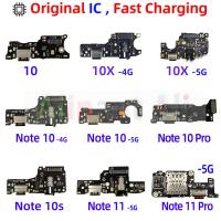 Original สำหรับ Xiaomi Redmi หมายเหตุ 10 11 10X10s 4G 5G Pro Fast CHARGING USB Charger BOARD พอร์ตเชื่อมต่อ Mic PCB Dock Flex สาย-harjea4397887