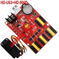 HD-U63+HD-906D Temperature+Humidity sensor 4*HUB08 8*HUB12 512*128 USB LED control card Single Dual Color LED control card