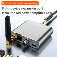 รับส่งสัญญาณอะแดปเตอร์ AptX-HD เพลงอะแดปเตอร์เสียงไร้สายที่มี3.5มิลลิเมตร Aux Toslink เอาท์พุทโคแอกเซียลสำหรับเครื่องขยายเสียงโปรเจคเตอร์