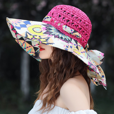 Straw Hats For Women Breathable Sun Hats For Summer Anti-UV Visor Hats For Females Trendy Beach Hats For Ladies Stylish Summer Hats For Women
