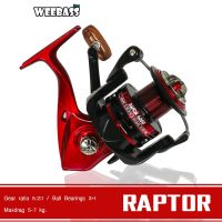 ?ส่งฟรี  รอก - รุ่น KUSA RAPTOR (RED) (สีแดง) รอกสปินนิ่ง รอกตกปลา SPINNING