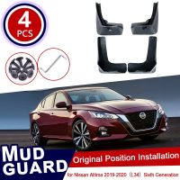 แผ่นบังโคลนรถสำหรับ Nissan Altima L34 2019 -2020 6th 6ชิ้นบังโคลนกันชนแผ่นบังโคลนอุปกรณ์เสริมบังโคลนหน้าและหลัง