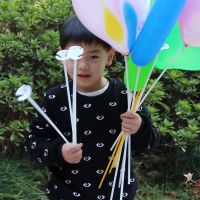 【Ready Stock】10pcs Random Mix Color Latex Balloon Plastic Holder Stick 32/40cm