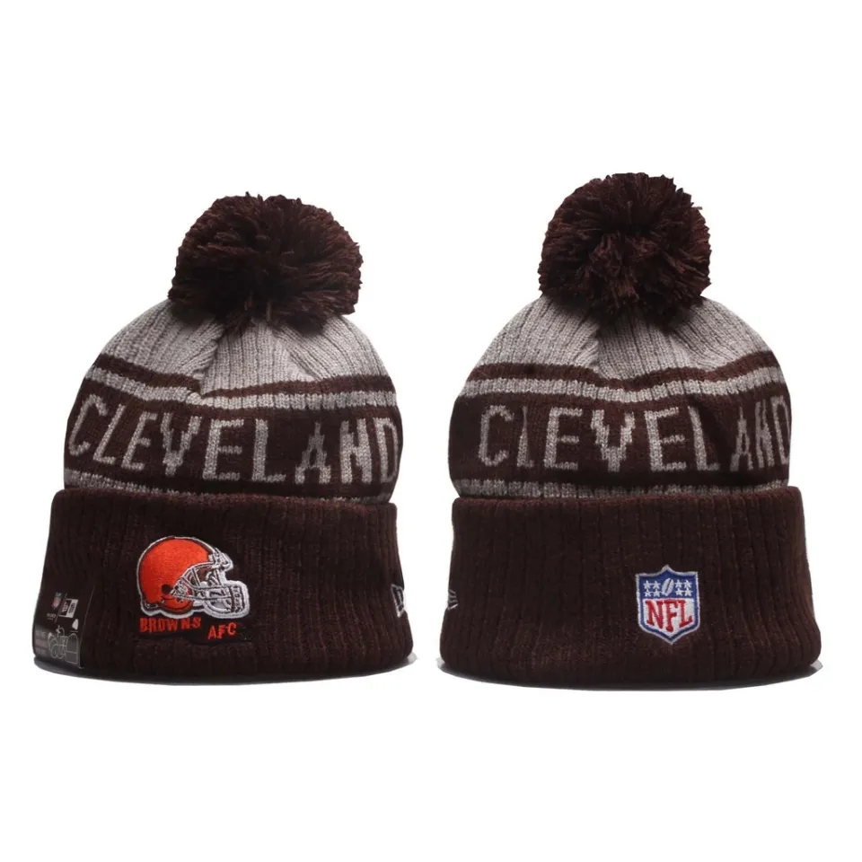 CLEVELAND BROWNS 2022 New Era NFL Knit Hat Sideline Pom NWT