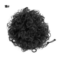 Afro Bun Puff Curly chignon Ponytail Drawstring Short Afro Kinky Ponytail Synthetic Hair Bun Hair Accessories For Kids