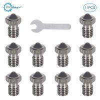 ஐ■ 10pcs/lot V5 Hardened Steel Nozzles 0.2 0.3 0.4 0.5 0.6 0.8 1.0mm M6 Thread For 1.75mm Filament E3D V6 J-Head 3D Printer Parts