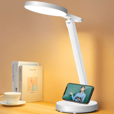 Stepless Dimming LED Bright Table Lamp Children Study Eye Protection Desk Lamp Rechageable Smart Beside Lamp Light