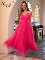 ZZOOI Sexy backless cocktail evening prom dresses for women 2022 maxi slip mesh summer dress woman luxury birthday party dress vestido