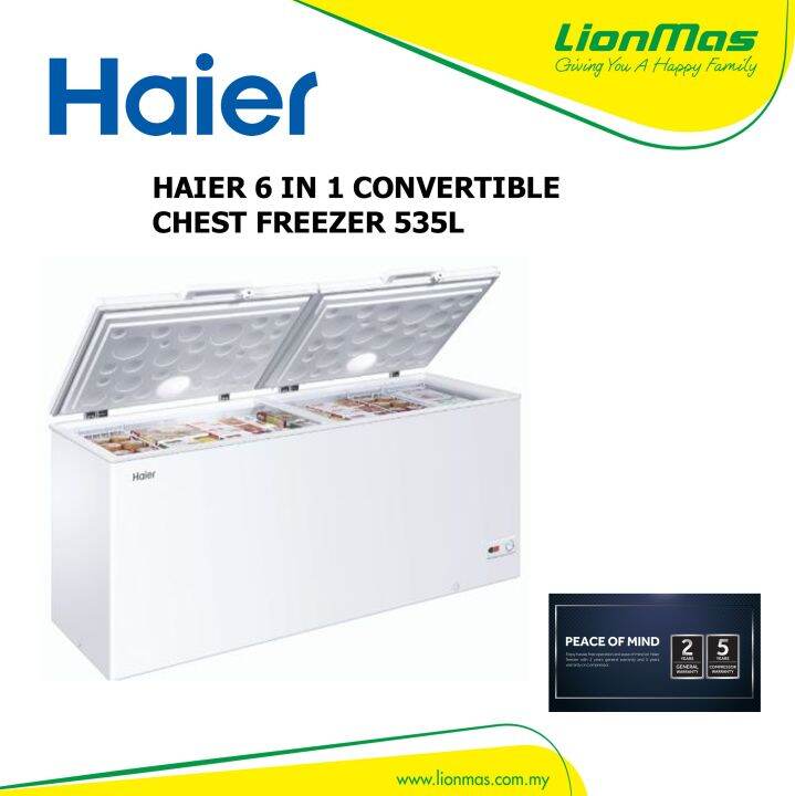 HAIER 6in 1 Convertible Chest Freezer, 535L HAIBD568HP Lazada