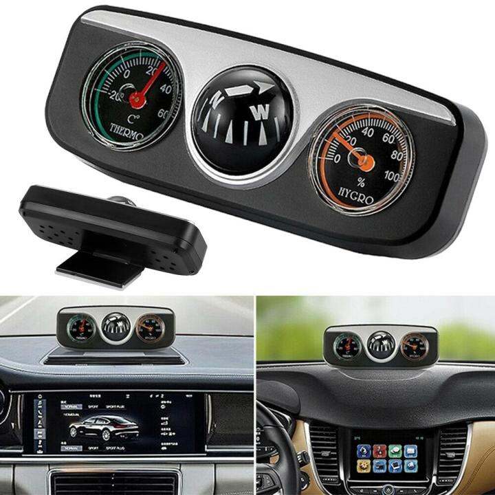 3 in 1 Car Vehicle Dashboard Thermometer Hygrometer Compass Navigation ...