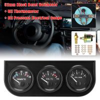 ℡ 12V Car Gauges Oil Pressure Water Temp Volt Meter Gauge With Sensors 3 In 1 Instrument Cluster Dashboard Automotive Accessories