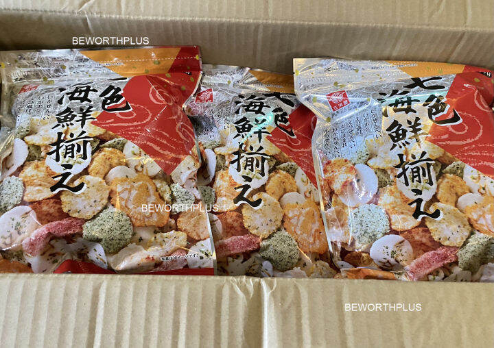 พร้อมส่ง-mikawaya-nanairo-seafood-sembe-145g-เซบเบ้ซีฟู้ด-ข้าวเกรียบญี่ปุ่น