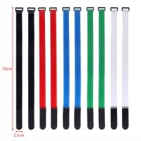 10 PCS 2.5*50cm Reusable Fastening Bike Tie Nylon Hook Loop Durable Multil Purpose Self-Adhesive High Quality Strap Cable Ties Cable Management