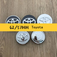 ฝาครอบสติ๊กเกอร์ติดล้อรถโตโยต้า4ชิ้น57มม./62มม. สำหรับ Toyota Camry 4 RAV4เรือลาดตระเวนที่ดินที่ราบสูง Avalon Prius Sequoia Venza Tundra