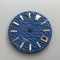 S-Watch Dial Oil Pressure Style Literal Sand Blue Color Super Quality 28.5Mm Fit Nh35 Movement And Nh35 Case For Skx007/009