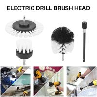 6 Pieces Drill Cleaning Brush, Brush for Drill Car Tile Carpet Bathtub Kitchen Toilet White Electric Rotary