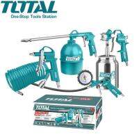 TOTAL ชุดอุปกรณ์งานลม 5 ชิ้น รุ่น TATK051-3 ( Air Tools Set ) (สายลม + กาพ่นโซล่า + กาพ่นสี + ปืนเป่าลม + หัวเติมลม)