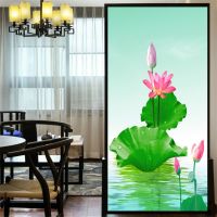 Decorative Windows Film Privacy Plant Flower Stained Glass Window Stickers No Glue Static Cling Frosted Window Cling Tint