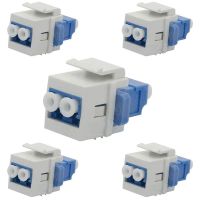 LC Fiber Optic Adapter LC to LC Duplex Multimode 10GB F/F Coupler for Wall Plates, Patch Panels