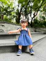 Mini Calla linen dress ชุดเดรส น่ารักๆ เสื้อผ้าเด็กผู้หญิง ชุดเดรสเด็กผู้หญิง ผ้าลินินพรีเมี่ยม เนื้อนิ่ม ใส่สบาย เสื้อผ้าแฟชั่น - Minime Family Apparel