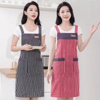 Household kitchen cotton sleeveless apron 2021 new corset breathable female fashion straps contracted cooking overalls