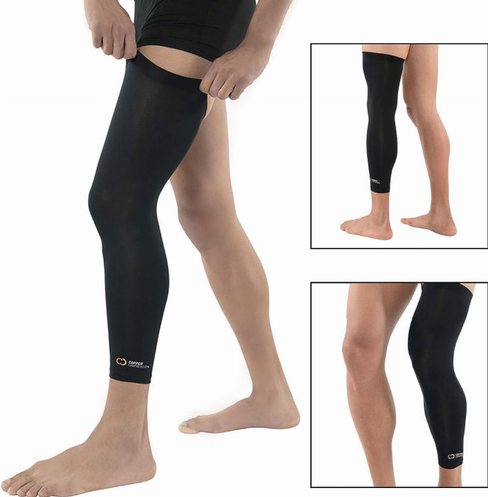 copper-compression-full-leg-sleeve-guaranteed-highest-copper-sleeves-pants-single-leg-pant-tights-fit-for-men-and-women-copper-knee-brace-thigh-calf-support-socks-basketball-arthritis-xl-black-x-large