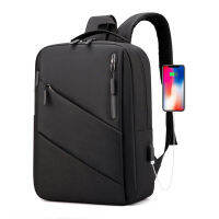 Fashion mens backpack popular casual business boys bale simple fashion laptop package USB connection charging classic bag