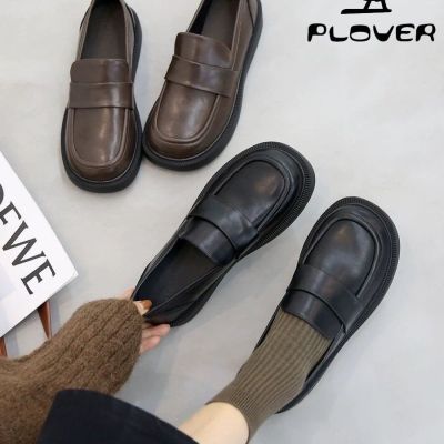 ™☬☑ PLOVER genuine genuine leather flat small leather shoes autumn and winter new versatile retro single shoes with soft soles