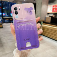 เคสโทรศัพท์กระเป๋าใส่บัตรใหม่สำหรับ VIVO V29 5G แฟชั่นซิลิโคนนิ่มลายการ์ตูนหมี Hansphone Vivo ฝาครอบ V29 VIVOV29 5G