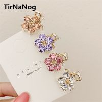 2022 New Crystal Flower Hairpin Classic Luxury Fashion Mini Bang Clip Hair Accessories Jewelry Gifts