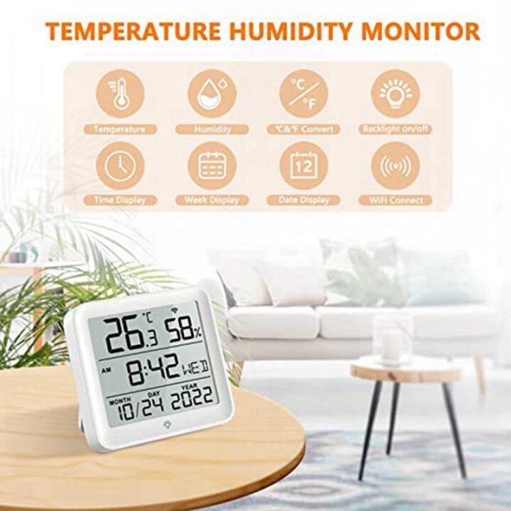 1-pcs-intelligent-temperature-and-humidity-clock-temperature-and-humidity-sensor-temperature-and-humidity-clock-white