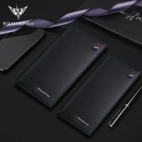 WILLIAMPOLOMen S Leather Wallet Slim Multi-Function Card Bag Large-Capacity Zipper Wallet Fashion New Design Men Wallet Mens
