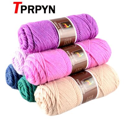 TPRPYN 1pc 100g Alpaca wool Soft Warm Knitting Worsted Alpaca Wool Crochet Yarn Thread Scarves Gloves Handcraft Pure Multic