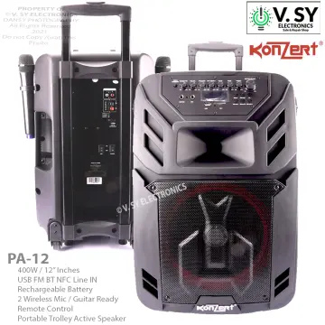 Portable trolley speaker with 2024 microphone