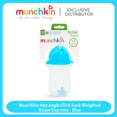 Munchkin Click Lock Weighted Straw Cup - 10oz - Blue