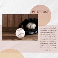 4Pcs Baseball Display Case,UV Protected Dustproof Acrylic Display Boxes,Clear Display Case for Baseball Ball