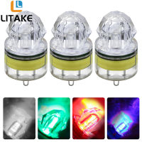 Litake ไฟตกปลา LED เครื่องส่องไฟกะพริบแฟลชโคมไฟดร์อพไลท์ลึก3ชิ้นคุณภาพสูงตัวดึงดูดชุดชั้นในบางเบาเพชรกันน้ำ4Cm/18G