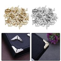 100pcs Tone Scrapbooking Albums Corner Protectors Card File Menu Metal Book Laptop Corner Protector Scrapbooks Photo Albums Shoes Accessories