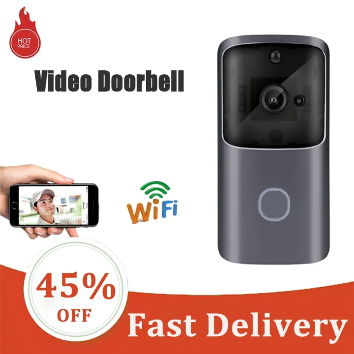 【Ready Stock】 Video Doorbell WIFI Smart Home Remote Monitoring Door
