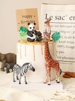 Pandas Giraffes Animals Decoration Happy Birthday Jungle Kids