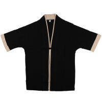 เสื้อแจ็กเก็ตแขนสั้นสำหรับผู้ชายเสื้อโค้ทแบบหลวมเปิดด้านหน้าเสื้อโค้ทระบายอากาศสำหรับฤดูร้อนออกเดทฝ้ายลินินผสมผสาน