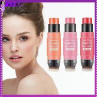 VYBL ติดทนนาน สีเชอร์รี่สีชมพู กันน้ำกันน้ำได้ พร้อมแปรง เพิ่มความชุ่มชื้นเพิ่มความกระจ่างใสผงบลัชออน แท่งครีมทาแก้ม บลัชสองหัว