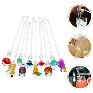 100pcs Plastic Drink Muddler Beverage Stirrer Swizzle Sticks Blender Mixing  Stick Stirring Rod (Black) 